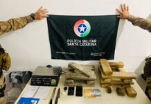 PMSC apreende mais de 15kg de maconha em Araranguá
